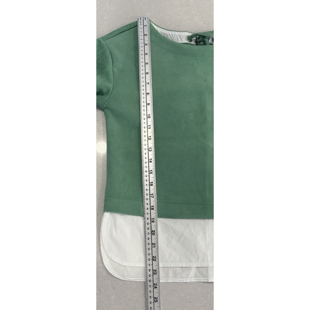 United Colors of Benetton White & Chic Green Effortless Layered-look Back Bow SM - Picture 13 of 14